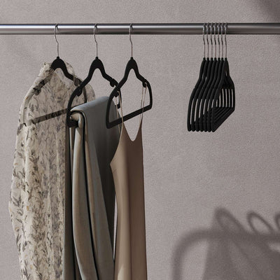 Velvet Clothes Hangers 50 Pack Non Slip Suit Hangers with Shoulder Notches by Songmics