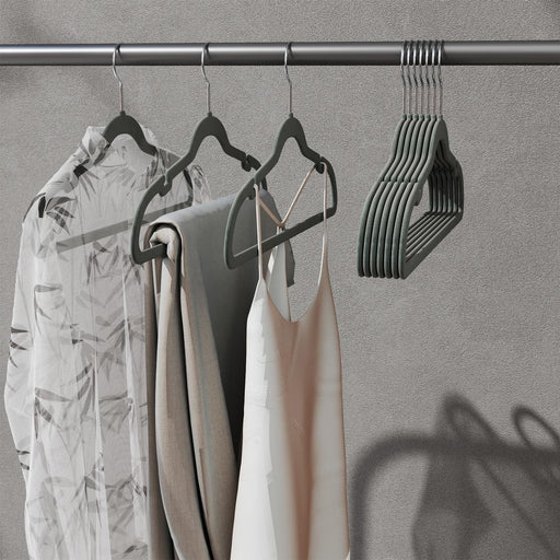 Velvet Clothes Hangers 30 Pack Non Slip Suit Hangers with Shoulder Notches by Songmics