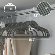 Velvet Clothes Hangers 30 Pack Non Slip Suit Hangers with Shoulder Notches by Songmics