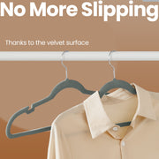 Velvet Clothes Hangers 30 Pack Non Slip Suit Hangers with Shoulder Notches by Songmics