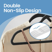 Set of 20 Non Slip Velvet Clothes Hangers with Silver Swivel Hooks by Songmics