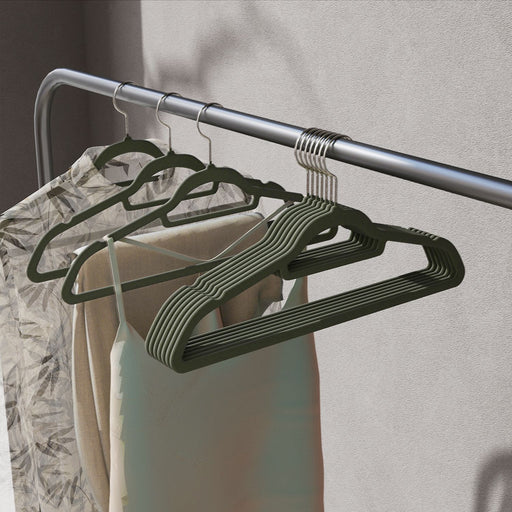 Velvet Clothes Hangers Set of 20 with Rose Gold Swivel Hook Non Slip Design by Songmics