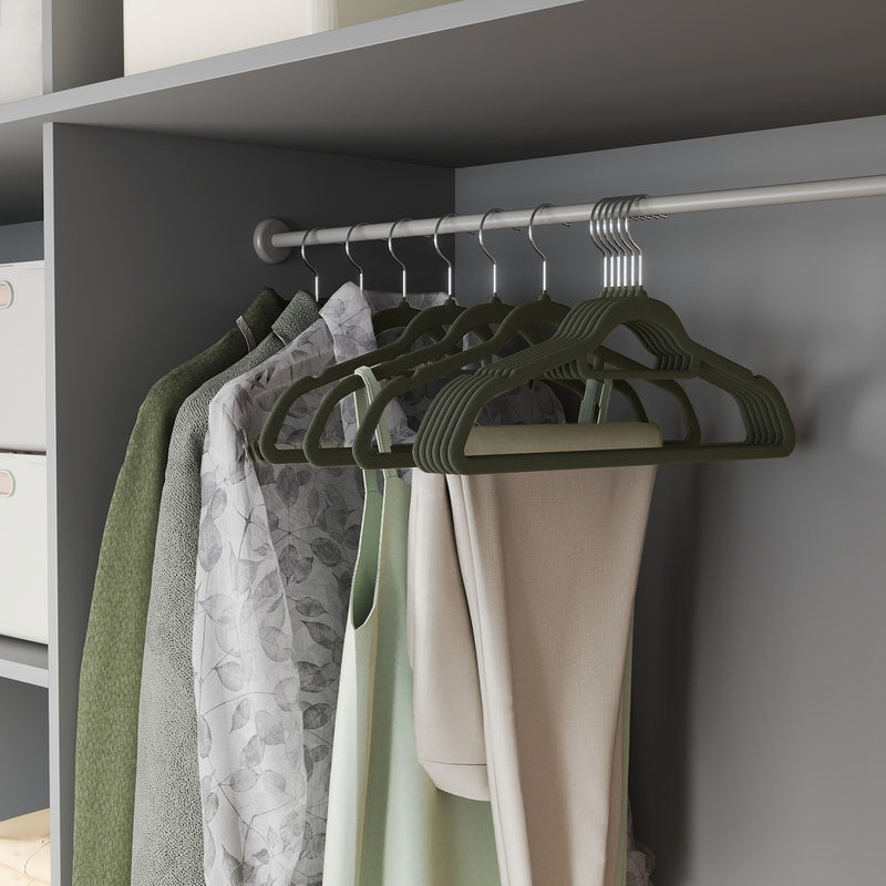 Velvet Clothes Hangers Set of 20 with Rose Gold Swivel Hook Non Slip Design by Songmics