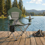 Lightweight Folding Camping Chair With Arm Rests, High Back, Wide Seat, & Cup Holders by SONGMICS Songmics