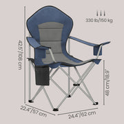 Lightweight Foldable Camping Chair With Cup Holders 61 x 93cm by SONGMICS Songmics