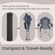 Lightweight Foldable Camping Chair With Cup Holders 61 x 93cm by SONGMICS Songmics