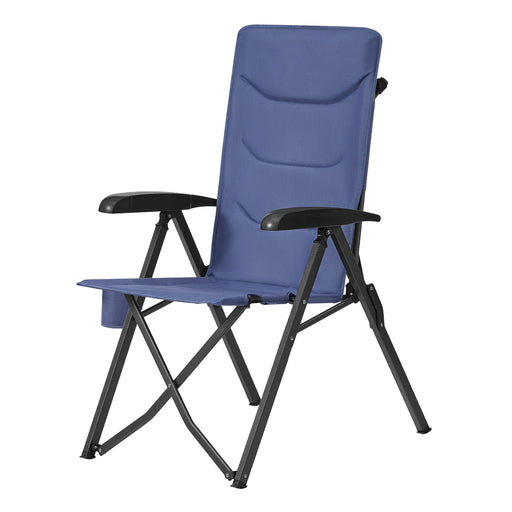 Folding Reclining Camping Chair With Arm Rests 6-Position Blue by SONGMICS Songmics
