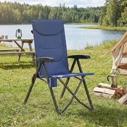 Folding Reclining Camping Chair With Arm Rests 6-Position Blue by SONGMICS Songmics