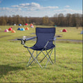 Set of 2 Folding Camping Chairs with Armrests and 120 kg Weight Capacity by Songmics