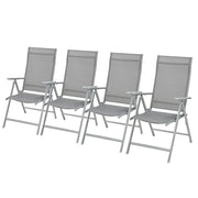 Folding Garden Chairs Set 4 With Adjustable Breathable Mesh Backrest by SONGMICS Songmics
