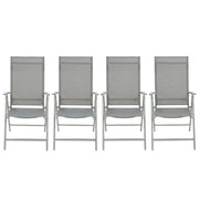 Folding Garden Chairs Set 4 With Adjustable Breathable Mesh Backrest by SONGMICS Songmics