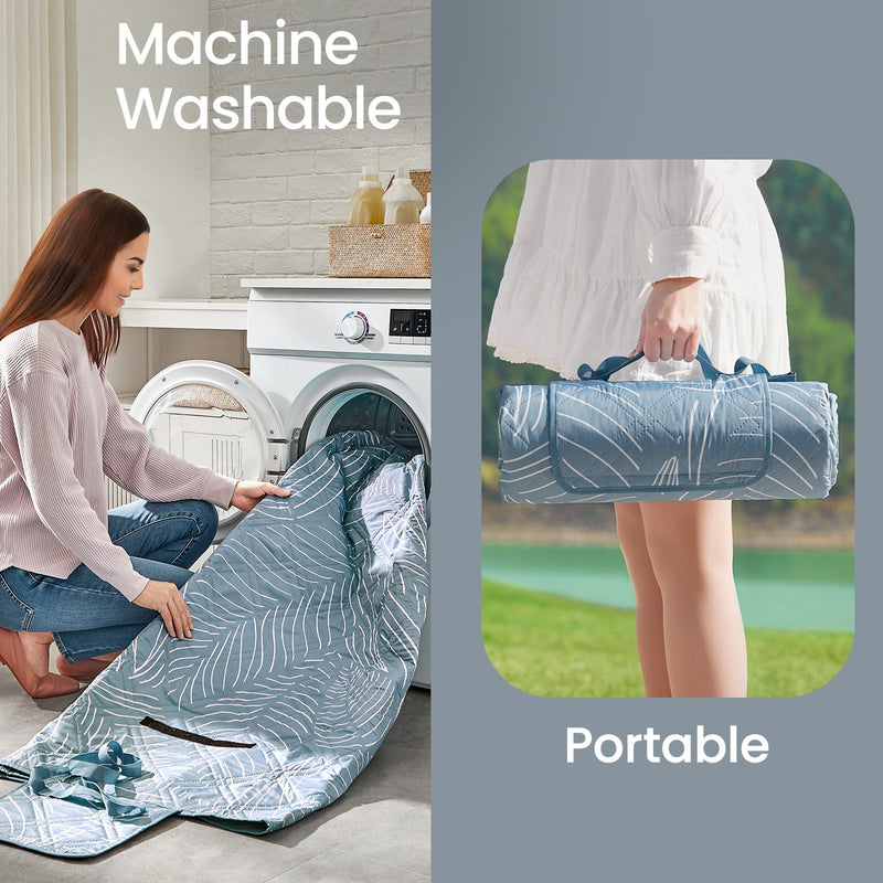 Extra Large Picnic Blanket 200 x 200 cm Waterproof with 4 Ground Pegs for Outdoor Use by Songmics Songmics