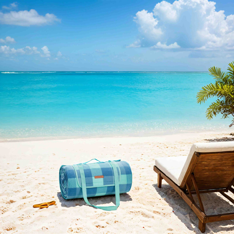 Extra Large Picnic Blanket 300 x 200 cm Waterproof Foldable Mat for Camping and Beach by Songmics