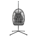 Songmics Hanging Egg Chair With Steel Stand & Cushions, Grey Songmics