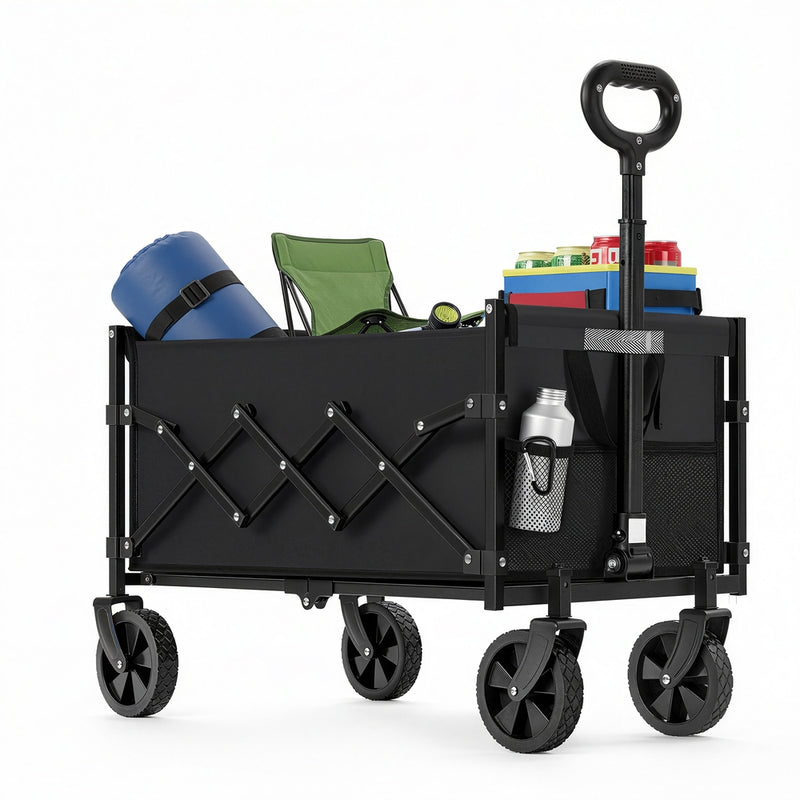 Outdoor Utility Wagon, Folding Garden Cart with Adjustable Handle SONGMICS