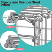 Durable Metal Gabion Cages Set of 2 for Stone Landscaping 100x30x30 cm by SONGMICS Songmics