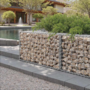 Metal Gabion Basket Cage with Mesh for Garden Fence or Stone Wall Partition by Songmics