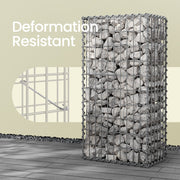 Metal Gabion Basket Cage with Mesh for Garden Fence or Stone Wall Partition by Songmics