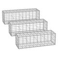Gabion Baskets Silver 100x30x30 cm Galvanised Steel by SONGMICS Songmics