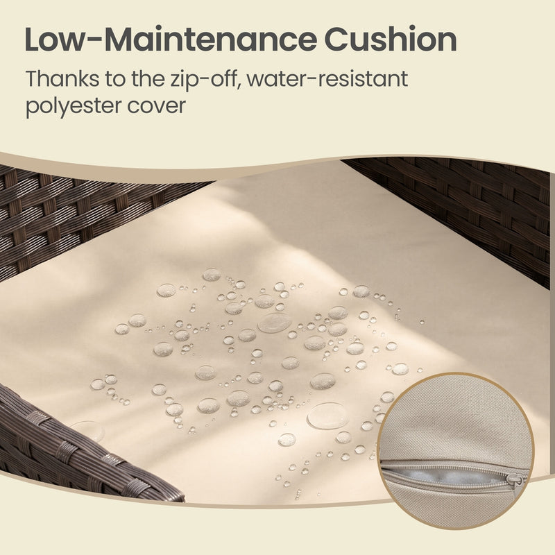 Garden Furniture Sets, Polyrattan Outdoor Patio Furniture SONGMICS
