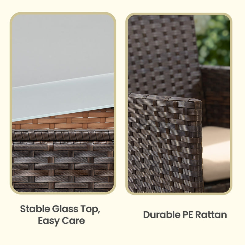 Garden Furniture Sets, Polyrattan Outdoor Patio Furniture SONGMICS