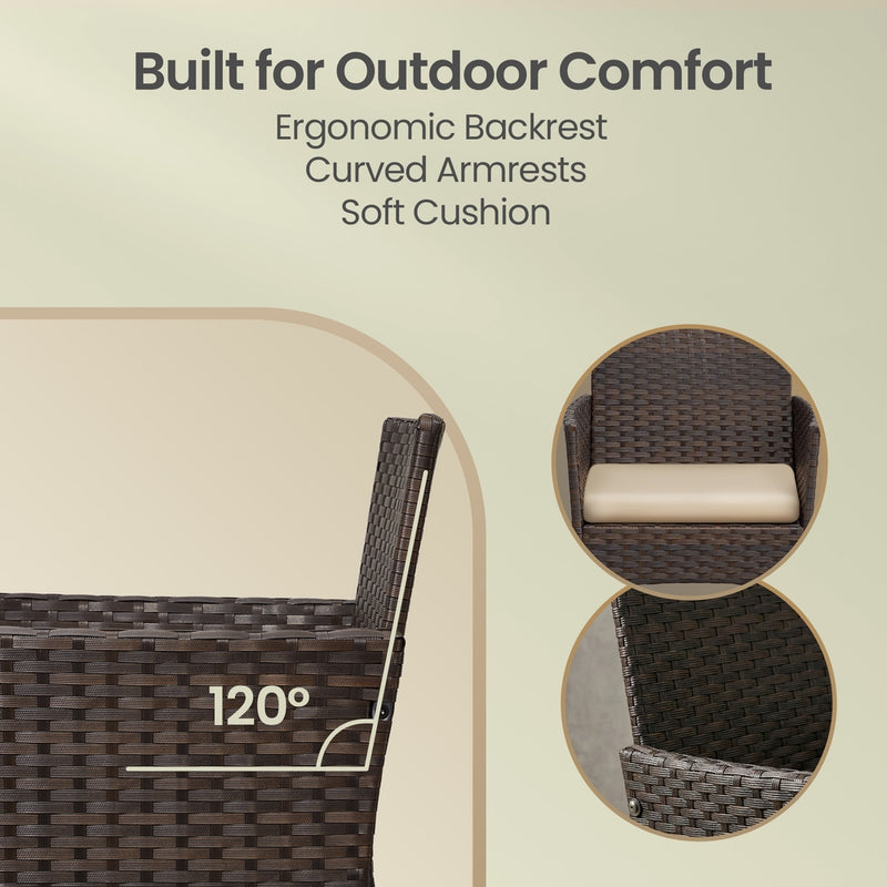 Garden Furniture Sets, Polyrattan Outdoor Patio Furniture SONGMICS