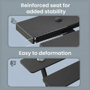 Folding Bistro Set 3-Piece Steel Black For Patio or Balcony by SONGMICS Songmics