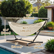 Double Hammock with Stand, 529 lb Load Capacity, for Patio Garden Garden SONGMICS
