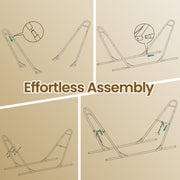 Double Hammock with Stand, 529 lb Load Capacity, for Patio Garden Garden SONGMICS