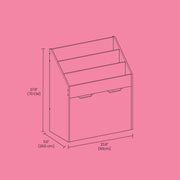 Kids Toy Storage Rack with 3 Shelves and Bookshelf for Playroom and Bedroom by Songmics