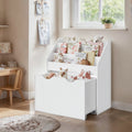 Kids Toy Storage Rack and Bookshelf with 3 Shelves for Playroom or Bedroom by Songmics