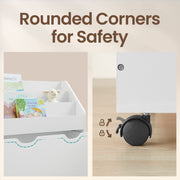 Kids Toy Storage Rack and Bookshelf with 3 Shelves for Playroom or Bedroom by Songmics