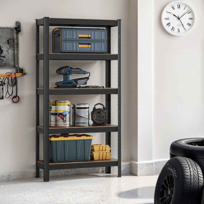 5 Tier Metal Storage Shelving Unit Freestanding 30 x 75 x 150 cm For Garage by Songmics
