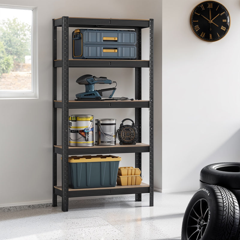75x30x150cm 5 Tier Metal Storage Shelving Unit for Garage Shed or Kitchen 75cm Wide by Songmics