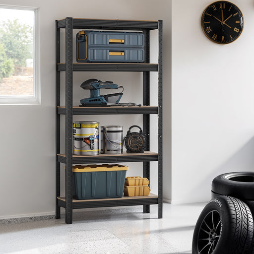 75x30x150cm 5 Tier Metal Storage Shelving Unit for Garage Shed or Kitchen 75cm Wide by Songmics