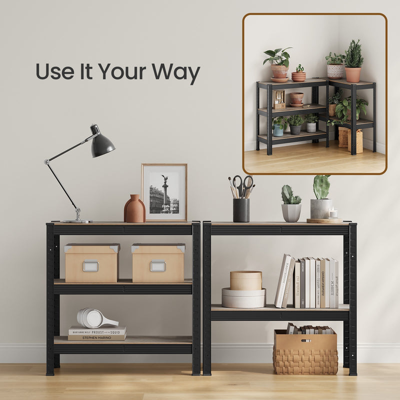 75x30x150cm 5 Tier Metal Storage Shelving Unit for Garage Shed or Kitchen 75cm Wide by Songmics