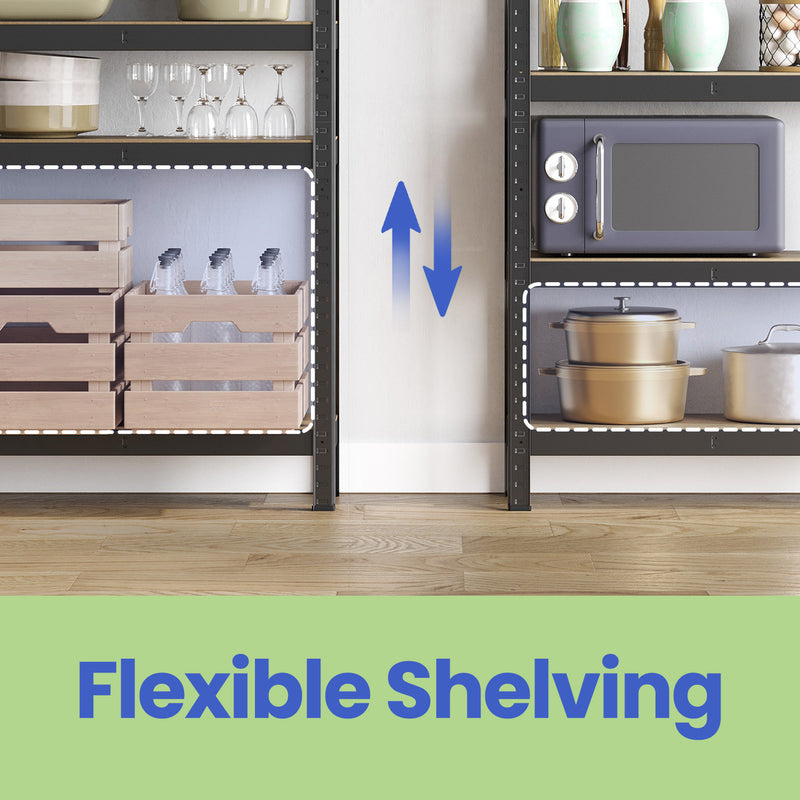 5 Tier Steel Shelving Unit for Garage or Shed Heavy Duty Storage Holds 650 kg by Songmics