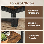 Narrow 5 Tier Metal Storage Shelving Unit Freestanding Adjustable Garage Racks 37 x 37 x 150 cm by Songmics