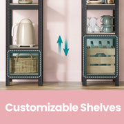 Narrow 5 Tier Metal Storage Shelving Unit Free Standing Organiser 37 x 37 x 150 cm by Songmics