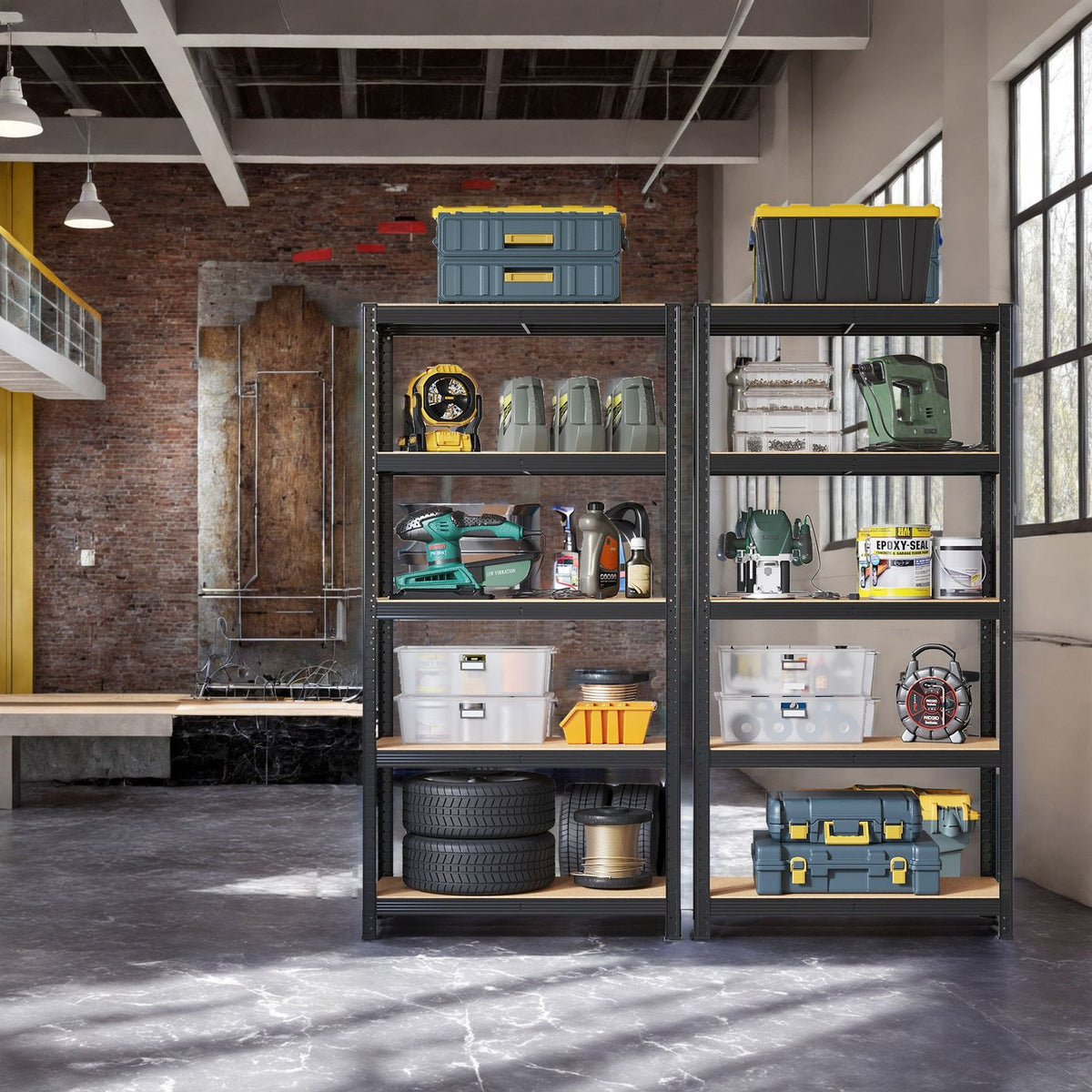 90x40x180cm 5 Tier Heavy Duty Metal Racking Storage Shelves | Opal Retail
