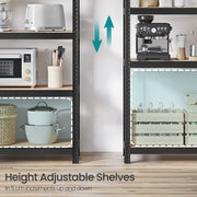 90x40x180cm 5 Tier Metal Racking Storage Shelves Adjustable Heavy Duty Shelving Unit Boltless Assembly by Songmics
