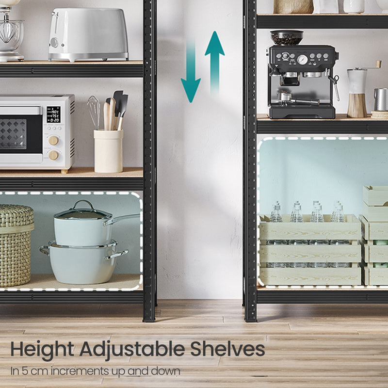 90x40x180cm 5 Tier Metal Racking Storage Shelves Adjustable Heavy Duty Shelving Unit Boltless Assembly by Songmics