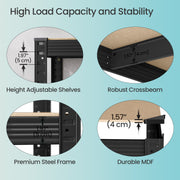 90x40x180cm 5 Tier Metal Racking Storage Shelves Adjustable Heavy Duty Shelving Unit Boltless Assembly by Songmics
