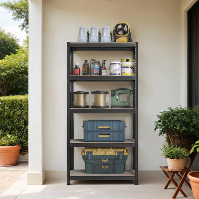 5 Tier Steel Shelving Unit for Garage and Home Storage Heavy Duty Design by Songmics