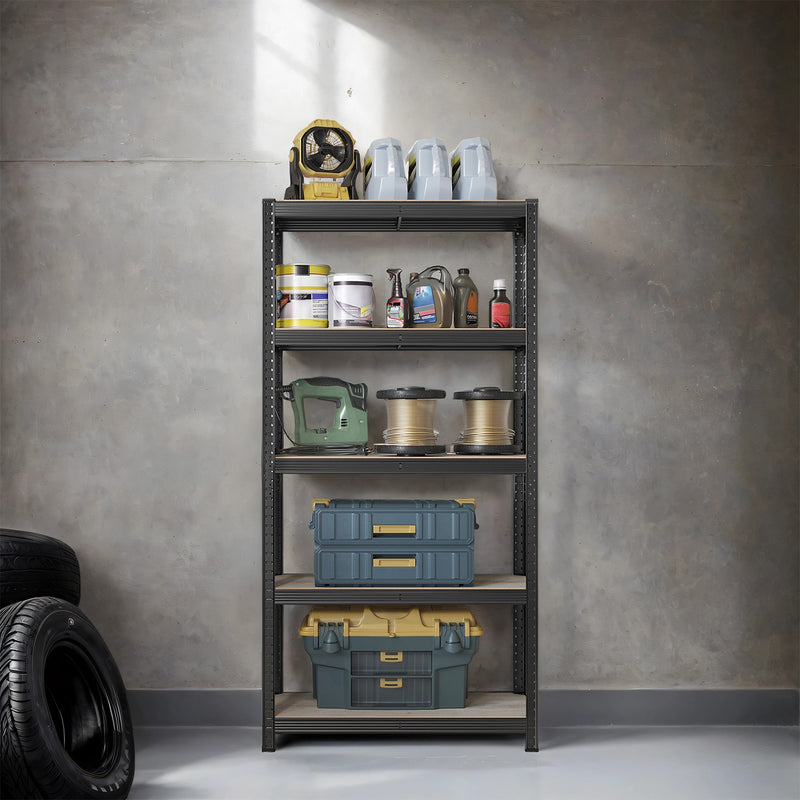 5 Tier Steel Shelving Unit for Garage and Home Storage Heavy Duty Design by Songmics