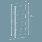 5 Tier Steel Shelving Unit for Garage and Home Storage Heavy Duty Design by Songmics