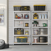 5 Tier Metal Storage Shelves Set of 2 with Boltless Assembly Heavy Duty by Songmics