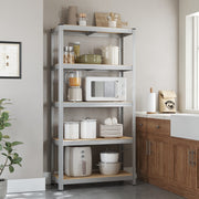 5 Tier Metal Storage Shelves Set of 2 with Boltless Assembly Heavy Duty by Songmics