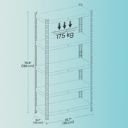 5 Tier Metal Storage Shelves Set of 2 with Boltless Assembly Heavy Duty by Songmics