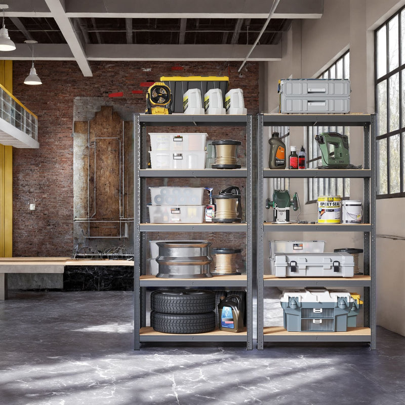 5 Tier Metal Storage Shelving Unit with Boltless Assembly for Garage or Kitchen by Songmics